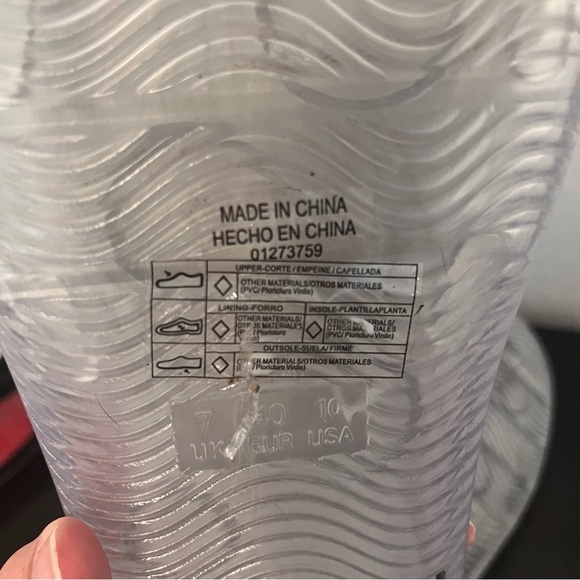 Forever 21 Gray Jelly Slip-On Sandals Size 10 - Picture 3 of 4